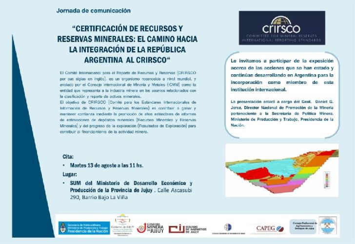 Certificación de Recursos y Reservas Minerales