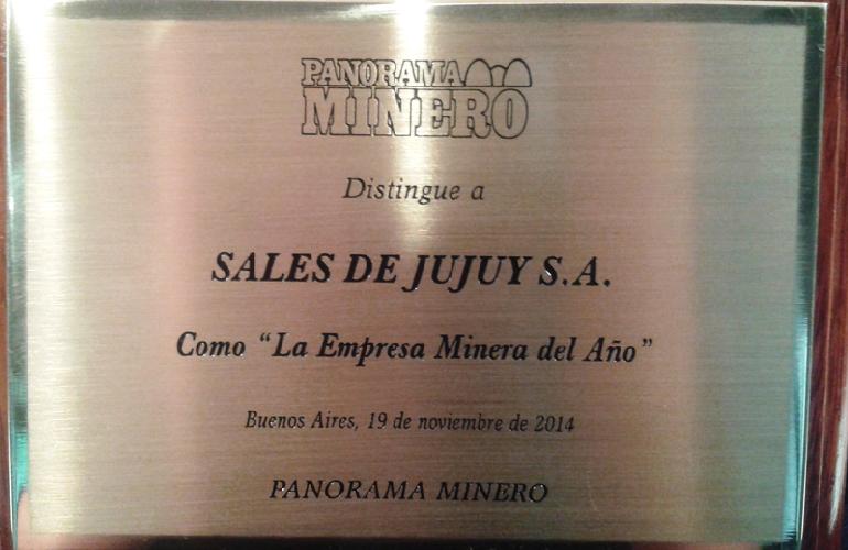 Reconocimiento para empresa minera jujeña